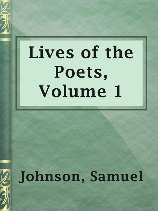 Cover image for Lives of the Poets, Volume 1